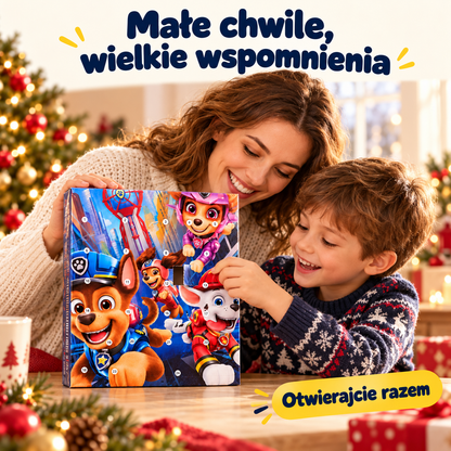 Małe chwile, wielkie wspomnienia — rodzic i dziecko otwierają kalendarz. Scena ilustracyjna.